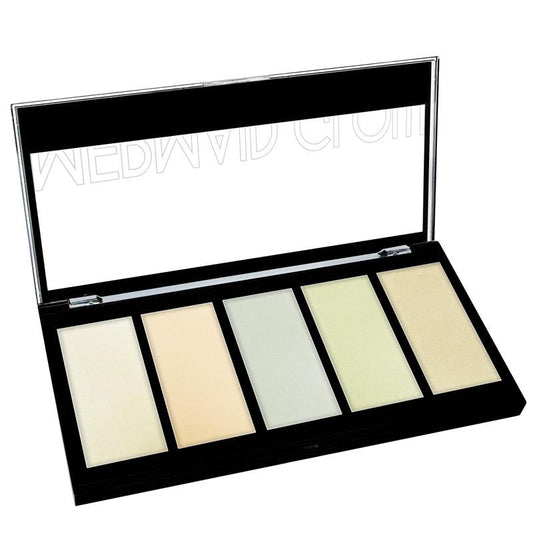 KLEANCOLOR 5 Color Prismatic Highlighter Palette [FACE, Highlight & Shimmer] Mermaid Glow