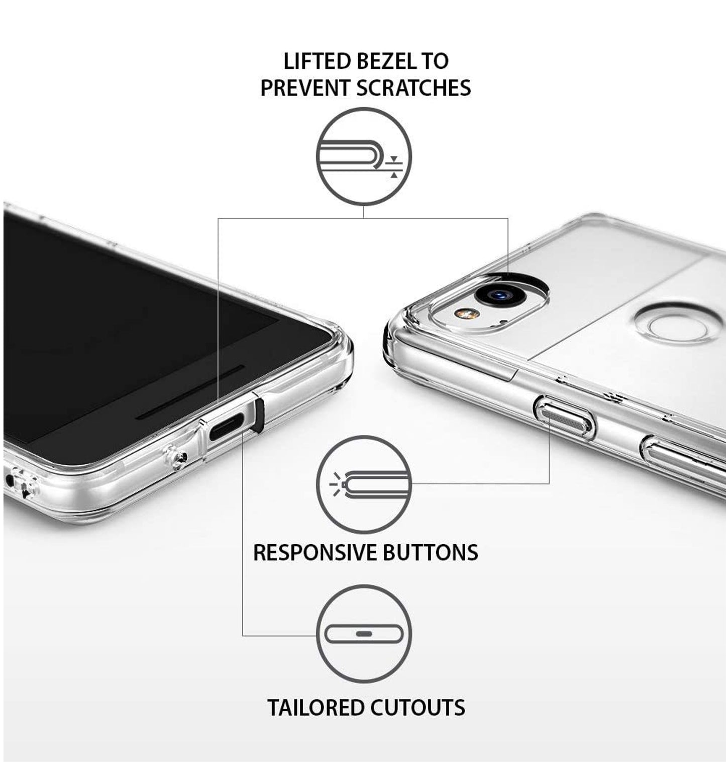 For Samsung Galaxy S24 FE /Fan Edition Slim Fit Frame Shockptoof Hybrid Rubber Silicone Gummy TPU Clear Hard Back Protective Shell Case Cover Transparent