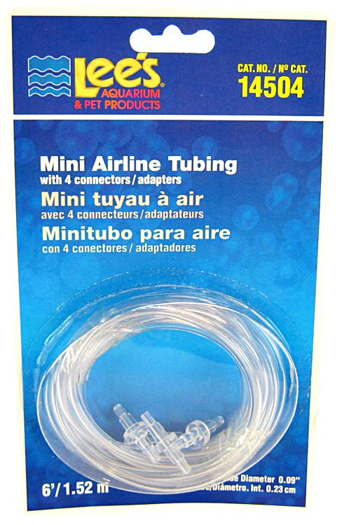 Lees Mini Airline Tubing with 4 Connectors [Pond Supplies] 1 count