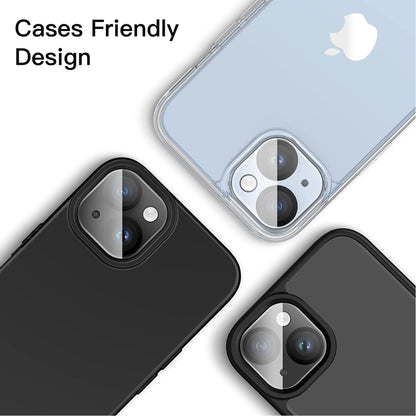 For Apple iPhone 15 (6.1") Tempered Glass Camera Lens Protector Ultra HD, 9H Hardness, Scratch Resistant Back Camera Protection Clear Phone Case Cover