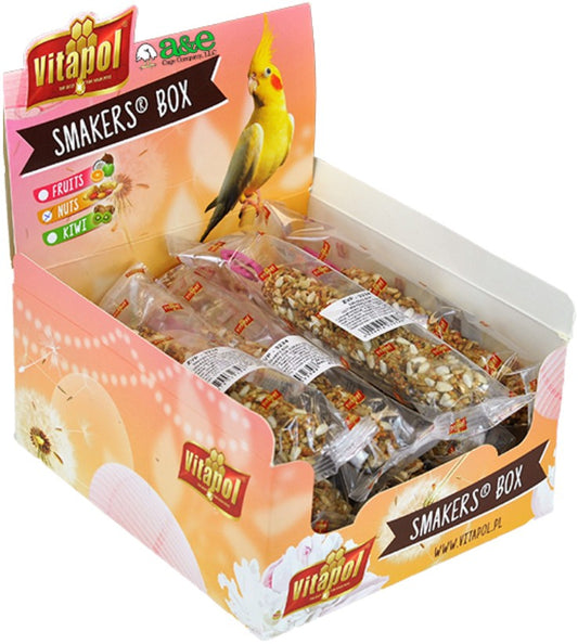 AE Cage Company Smakers Cockatiel Nut Treat Sticks [Bird Supplies] 12 count