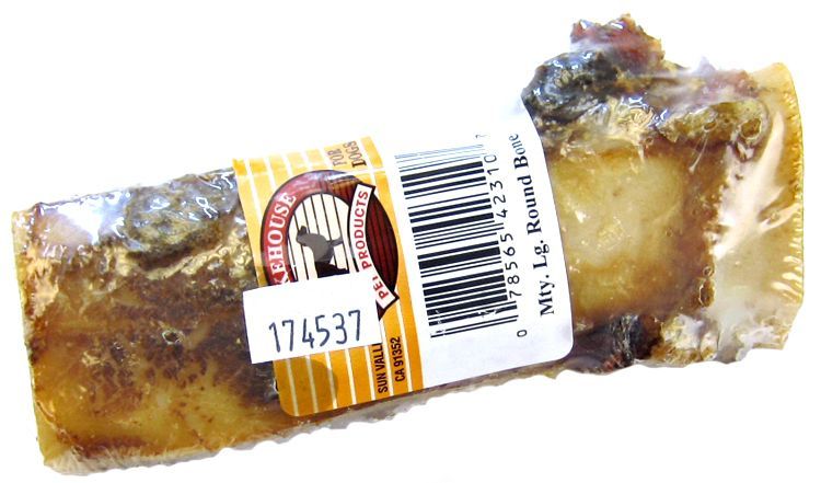 Smokehouse Treats Meaty Round Bone [Treats Packaged] Large - 5" Long