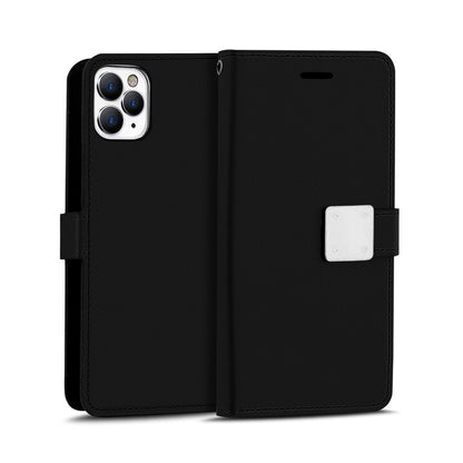 For Apple iPhone 15 (6.1") PU leather Wallet 6 Card Slots folio with Wrist Strap & Kickstand Pouch Flip Shockproof  Phone Case Cover