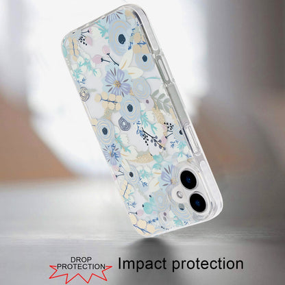 For Apple iPhone 12 / 12 Pro Floral Pattern Design Cute Clear Hybrid Compatible with Magsafe Double Layer Soft TPU Hard PC Back Slim Case Cover