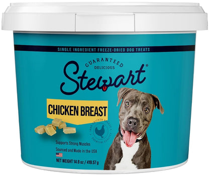 Stewart Freeze Dried Chicken Breast Treat Resealable Pouch [Dog Supplies] 14.8 oz