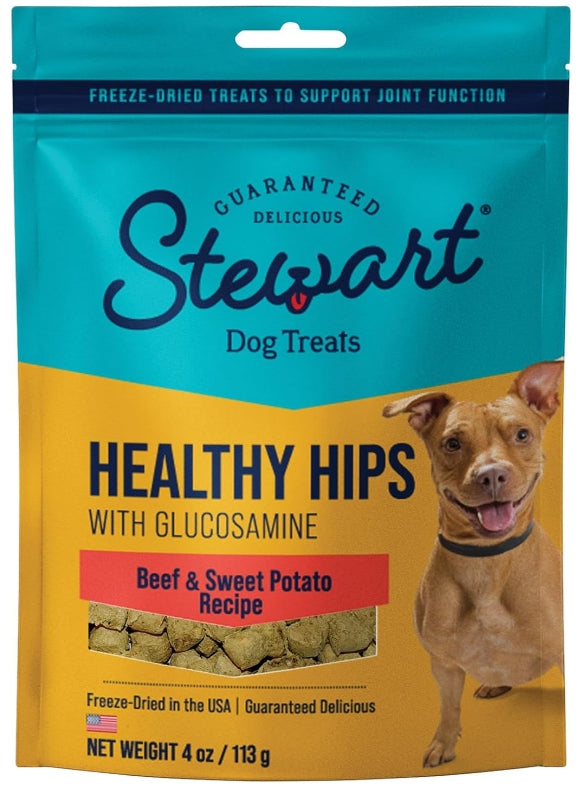 Stewart Healthy Hips Freeze Dried Beef and Sweet Potato Treats with Glucosamine [Dog Supplies] 4 oz