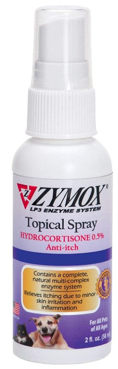 Zymox Topical Spray with Hydrocortisone for Dogs and Cats [Dog Supplies] 2 oz