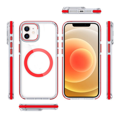 Apple iPhone 16 Plus (6.7") Hybrid Clear Invisible Camera Bracket Stand [With Magsafe Magnetic Circle] Shockproof Color Frame