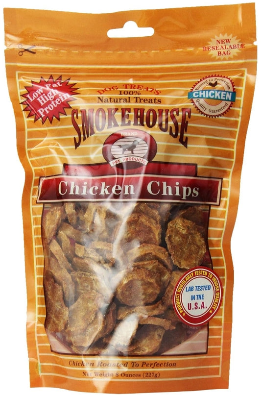 Smokehouse Chicken Chips Natural Dog Treats [Dog Supplies for Dog] 8 oz