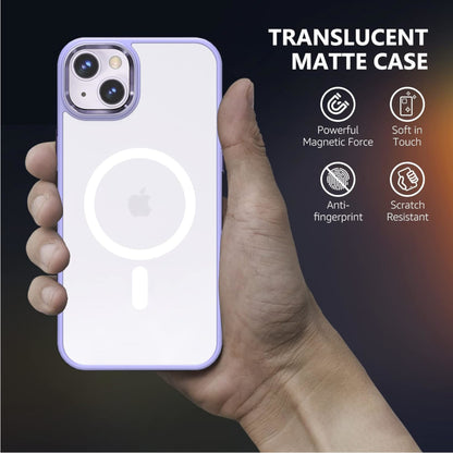 For Apple iPhone 15 Pro Max (6.7") Compatible with MagSafe [Strong Magnetic] Translucent Matte Back Shockproof  Phone Case Cover