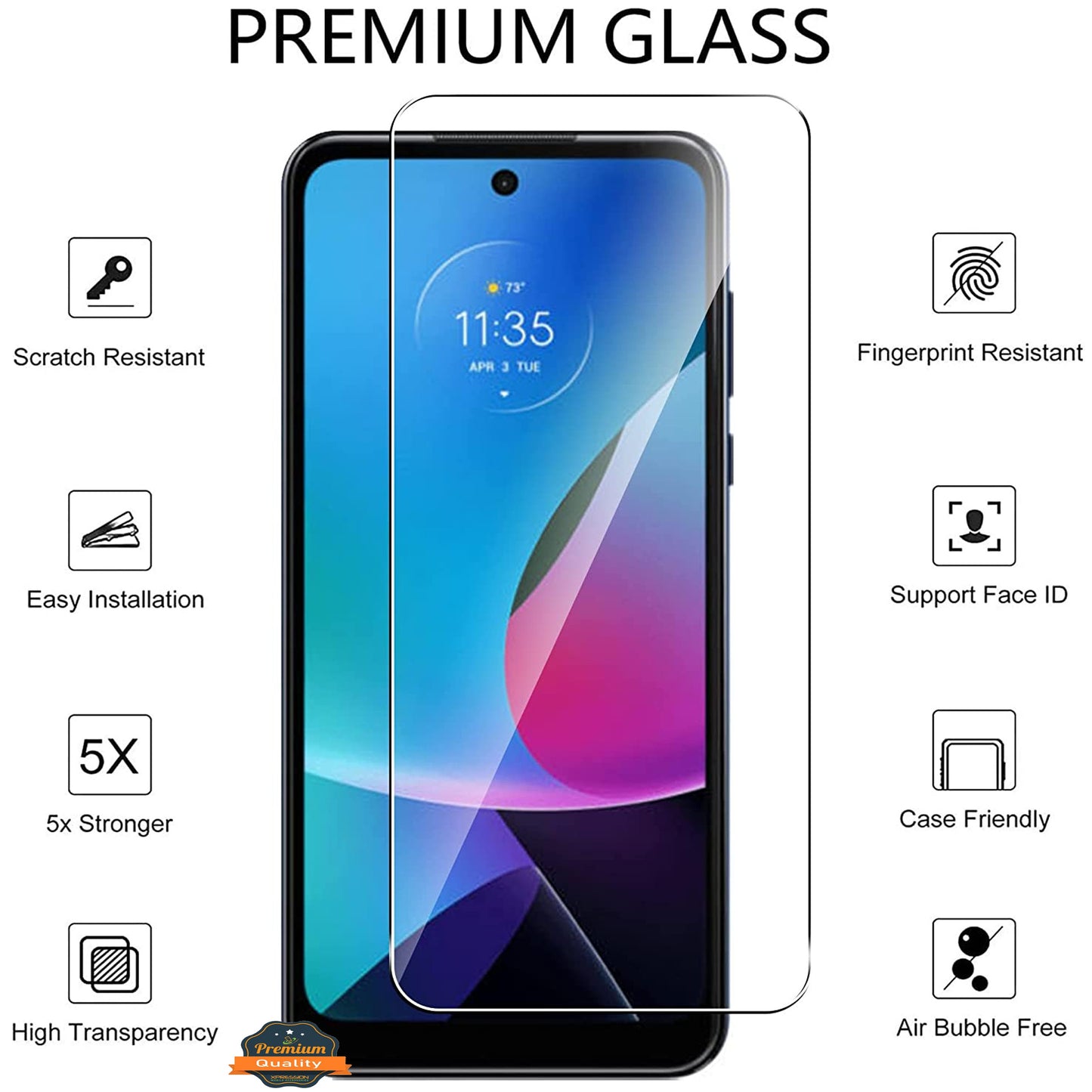 For Apple iPhone SE 3 (2022) SE/8/7 Tempered Glass Screen Protector Premium HD Clear, Case Friendly, 9H Hardness, 3D Touch Accuracy, Glass Protector Clear