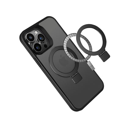 For Samsung Galaxy S23 Ultra Magnetic Circle Kickstand with MagSafe Compatible Matte Skin Rugged Bumper Ring Holder Case Cover