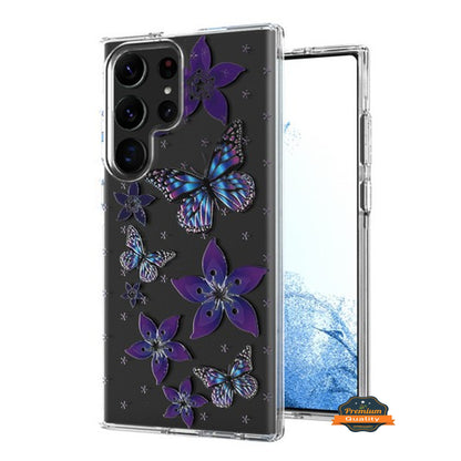 For Samsung Galaxy S24 FE /Fan Edition Hybrid Trendy Image Patterns Design Transparent Hard Back Shockproof TPU Rubber Case Cover