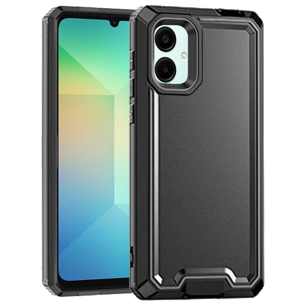 For Samsung Galaxy A06 Tough Modern Fused Hybrid Armor Hard PC + TPU Rubber Shockproof Drop Impact Protection Case Cover