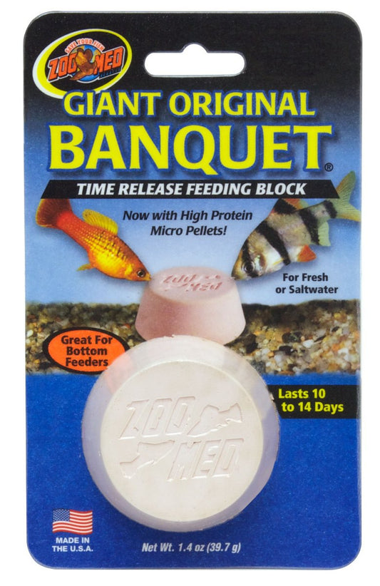 Zoo Med Giant Original Banquet Fish Feeding Block [Aquarium Supplies for Aquarium] 1 count