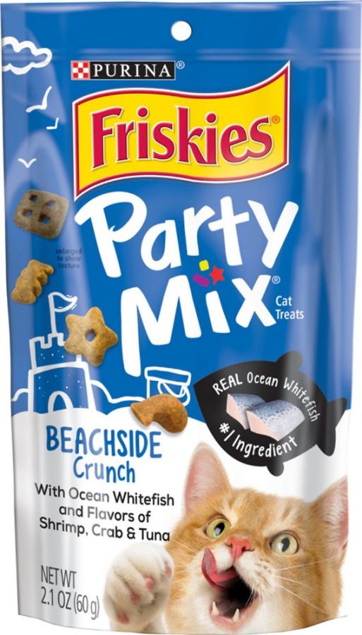 Friskies Party Mix Beachside Crunch Cat Treats [Cat Treats] 2.1 oz