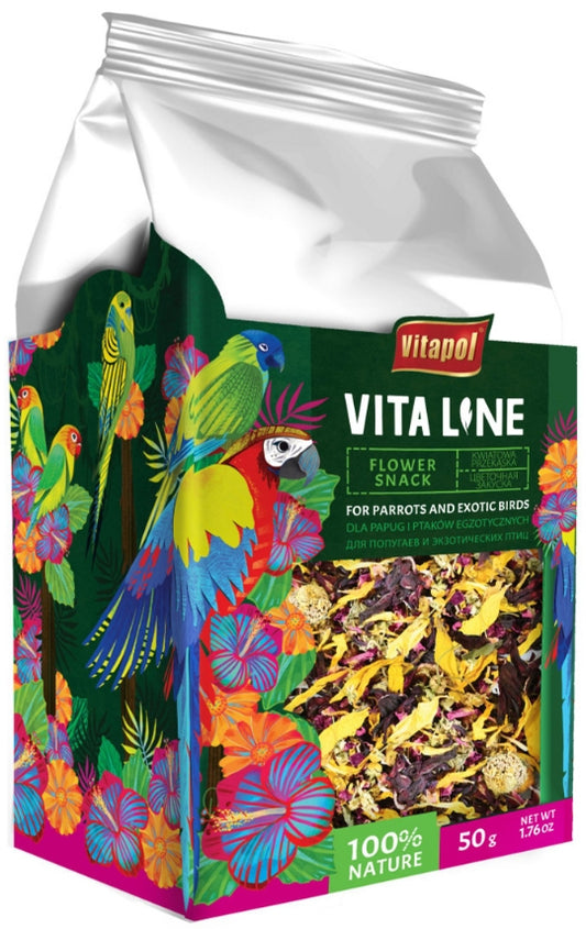 AE Cage Company Vita Line Flower Snack for Parrots and Exotic Birds [Bird Supplies for Bird] 1 count