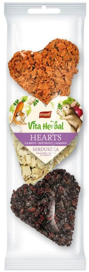 AE Cage Company Vita Herbal Hearts Veggie Snack for Small Animals [Small Pet Supplies for Small Pet] 3 count