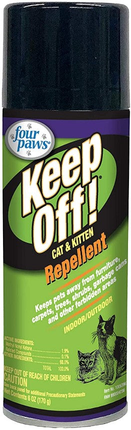 Four Paws Keep Off Indoor and Outdoor Cat and Kitten Repellent [Cat Supplies for Cat] 6 oz