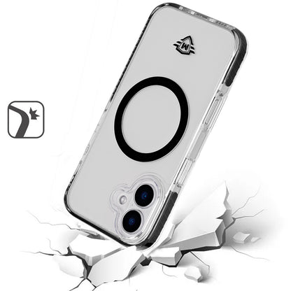 For Apple iPhone 12 / 12 Pro Premium Hybrid Clear TPU Circle Magnetic [Compatible with MagSafe] Shockproof Color Frame Bumper Case Cover