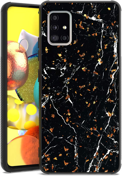 For Apple iPhone 15 Plus (6.7") Marble Fashion Stylish Flake Glitter Bling Hybrid Glossy TPU Rubber Hard PC Protection Butterfly Phone Case Cover