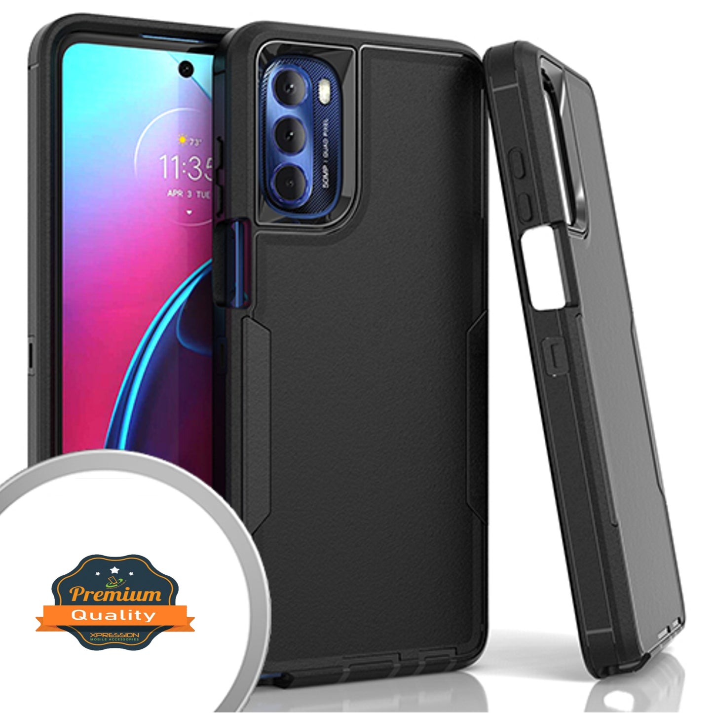 For Apple iPhone 16 Pro (6.3") Tough Hybrid Shockproof Silicone Rubber TPU + Hard PC Heavy Duty Three Layer Armor Protection Case Cover