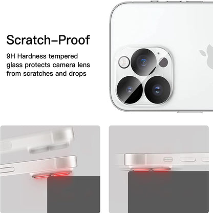 For Apple iPhone 16 Pro Max (6.9") Tempered Glass Camera Lens Protector Ultra HD, 9H Hardness, Scratch Resistant Back Camera Protection Case Cover Clear