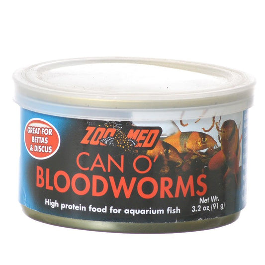 Zoo Med Can O' Bloodworms High Protein Food for Aquarium Fish [Aquarium Supplies for Aquarium] 3.2 oz