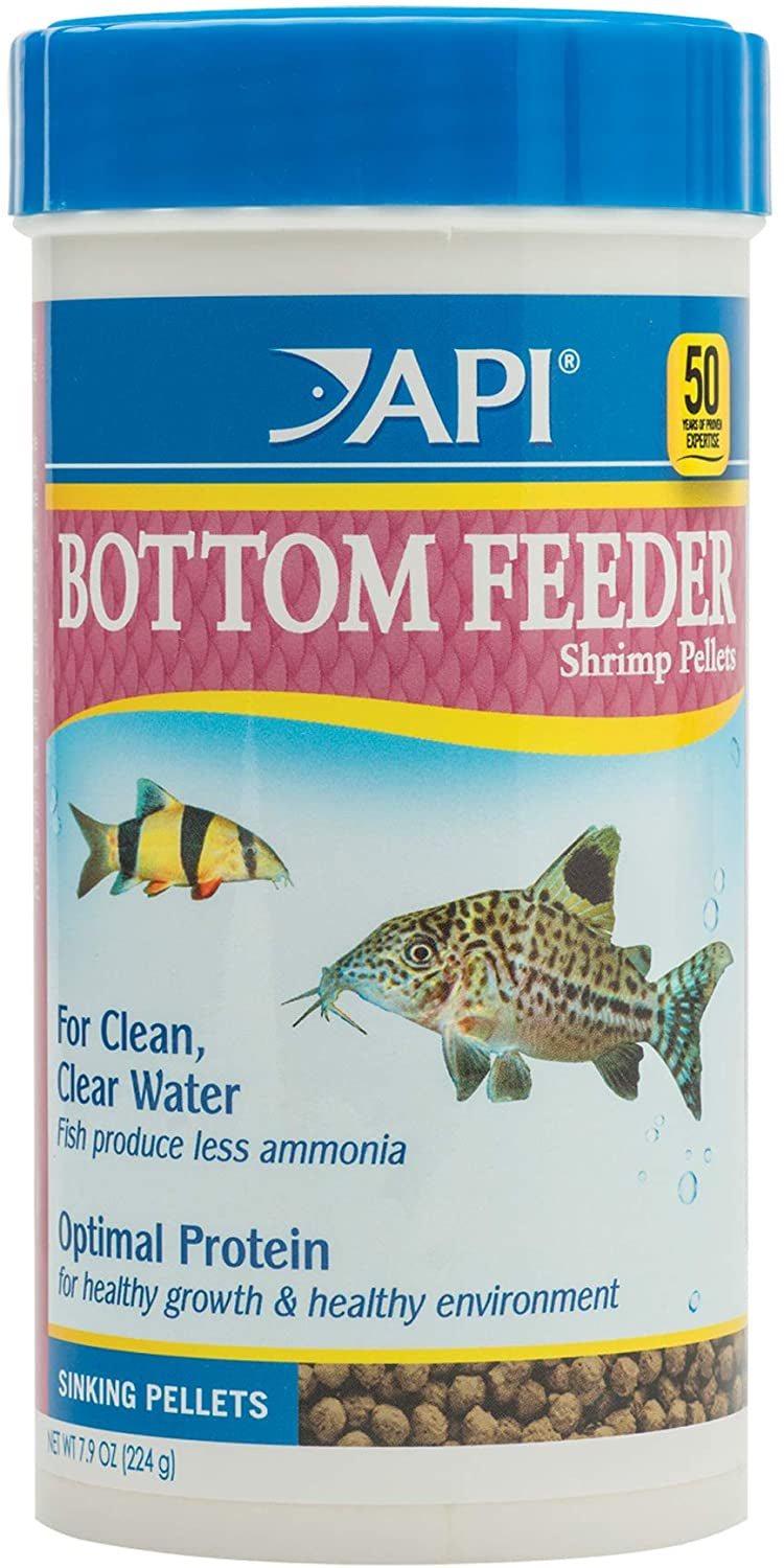 API Bottom Feeder Shrimp Pellets Sinking Pellets Fish Food [Aquarium Supplies] 7.9 oz