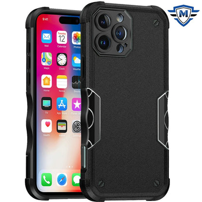 For Apple iPhone 16 Pro (6.3") Back Hybrid Slim Fit Thin Lightweight Shockproof Hard PC Bumper Frame 2in1 Armor Protection Case Cover