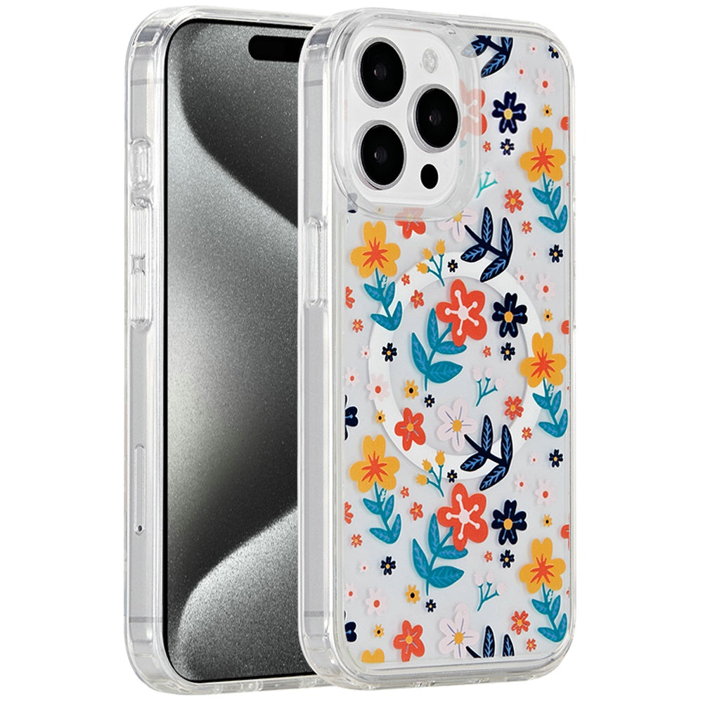 For Apple iPhone 12 / 12 Pro Premium Cute Pattern Design Magnetic Durable Shockproof SlimTPU Hard Back [Compatible with Magsafe] Case Cover