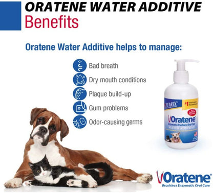 Zymox Oratene Enzymatic Brushless Oral Care Water Additive [Dog Supplies] 8 oz