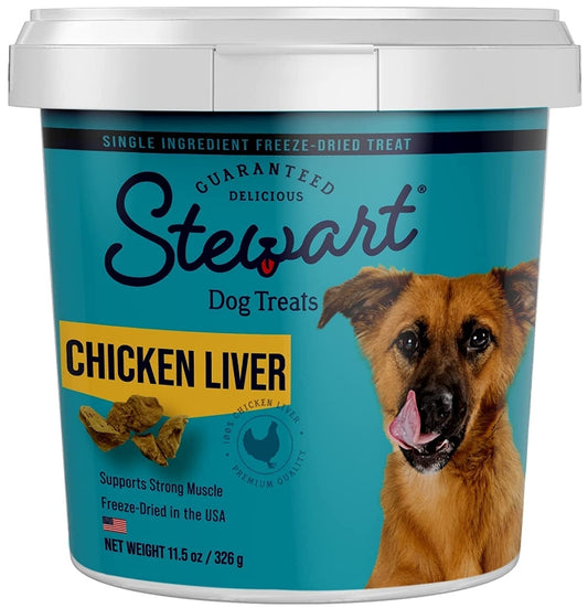 Stewart Freeze Dried Chicken Liver Treats [Dog Supplies] 11.5 oz