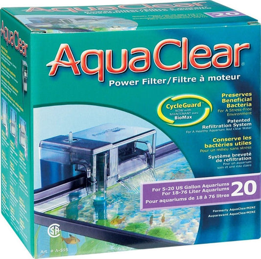 Aquaclear Power Filter [Filters Power Filters] Aquaclear 20 (100 GPH - 5-20 Gallon Tanks)