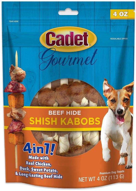 Cadet Gourmet Beef Hide Shish Kabobs [Dog Supplies] 4 oz