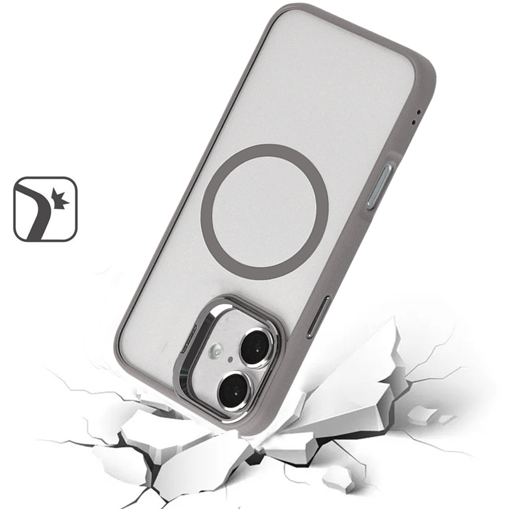 For Apple iPhone 16 Pro (6.3") Hybrid Magnetic Cool Case with Camera Stand Fits MagSafe Accessories Shockproof Case Cover