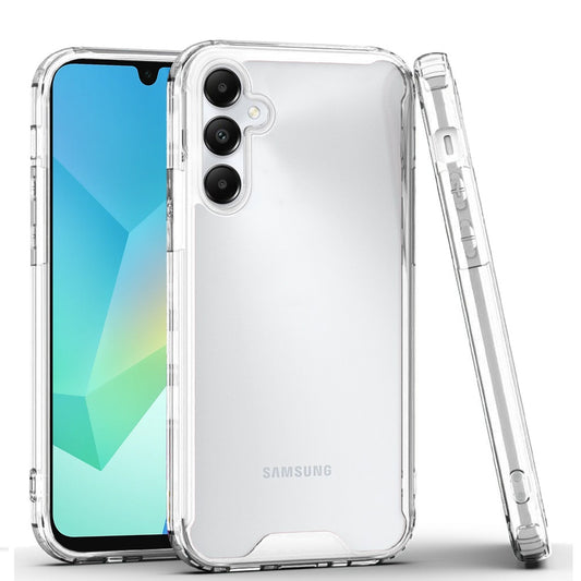 Samsung Galaxy A16 5G Clear Colored Shockproof Transparent Hard PC + Rubber TPU Hybrid Bumper Shell Slim