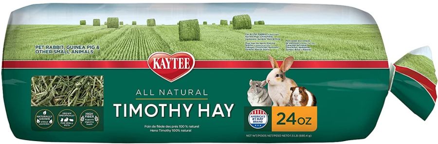 Kaytee Natural Timothy Hay [Small Pet Treats for Small Pet] 24 oz