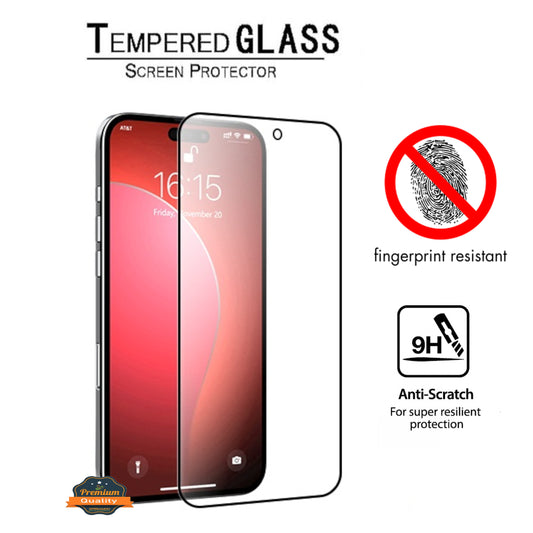 For Apple iPhone 16 Plus (6.7") Anti-Fingerprint Tempered Glass Screen Protector 9H Hardness, HD, Bubble-Free Protector Clear