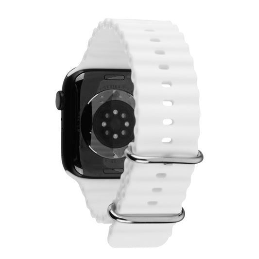 echelon ComfyFit Silicone Strap for Apple Watch Series 9 45mm/Watch Series 10 46mm / Watch SE (2022) 44mm - White, Apple Watch Accessories