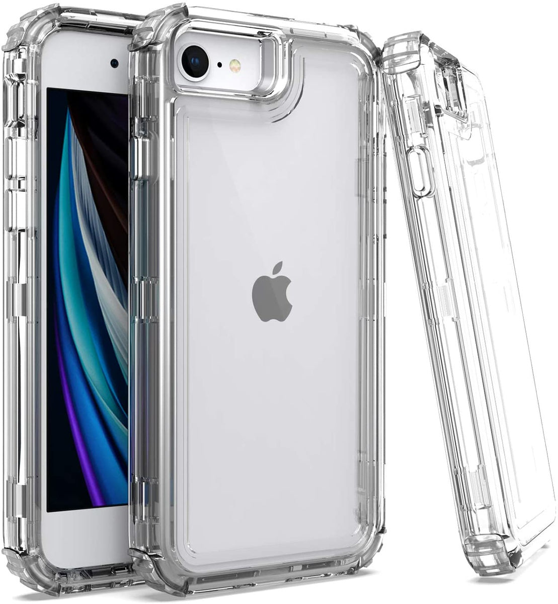 For Apple iPhone 15 (6.1") Heavy Duty Transparent Clear 3 in 1 Hybrid Shockproof Full Edge Hard PC Front Frame Bumper Clear Phone Case Cover