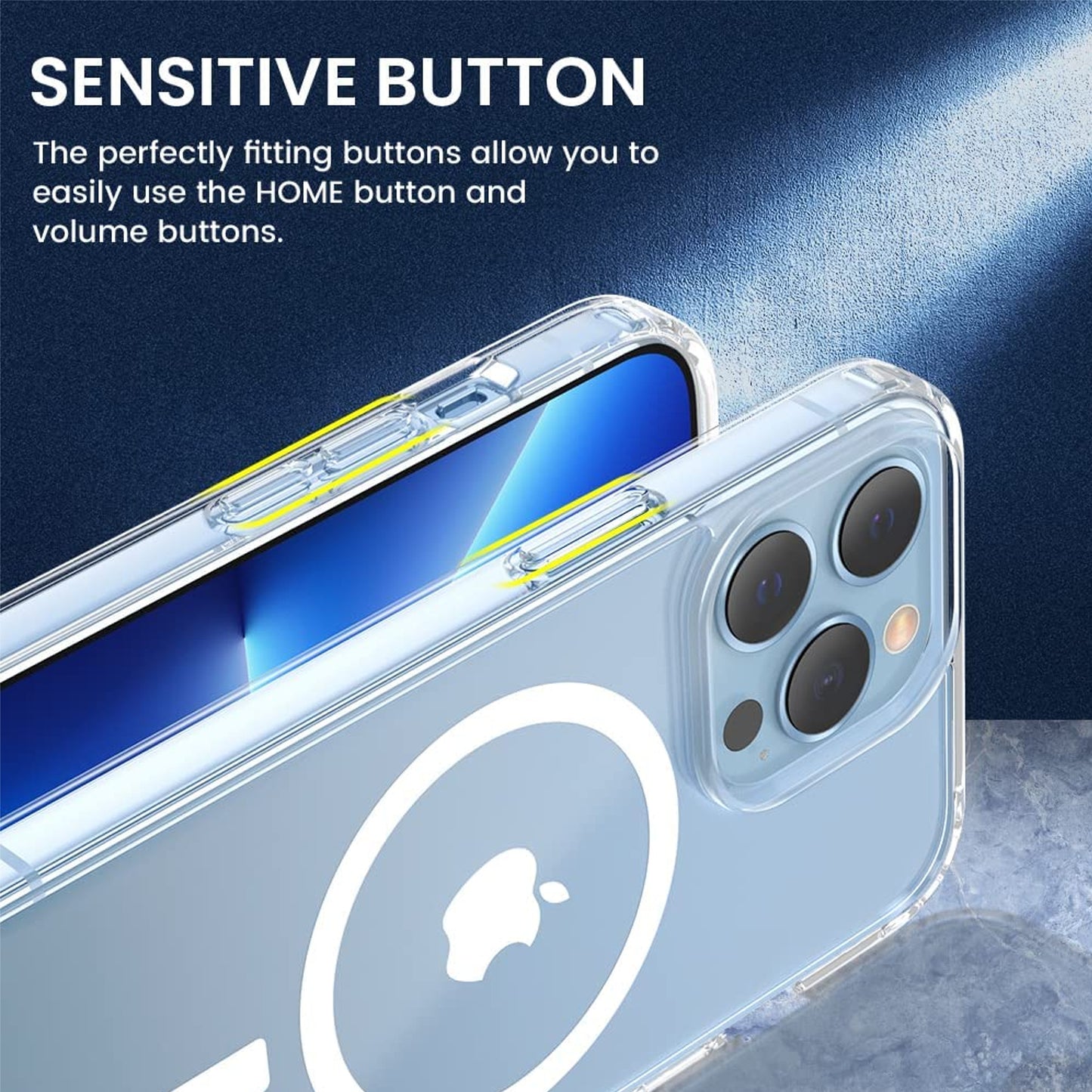 For Apple iPhone 15 (6.1") Magnetic Clear Compatible with Magsafe Wireless Charger PC + TPU Hybrid Slim Transparent Clear Phone Case Cover