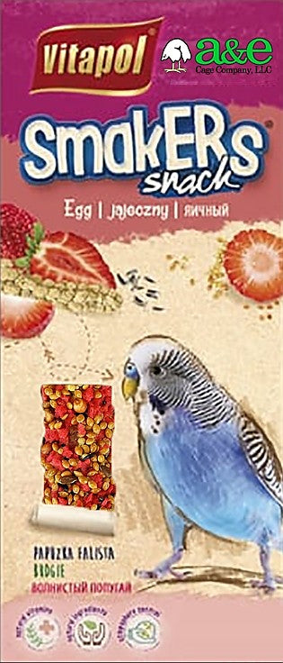 AE Cage Company Smakers Parakeet Strawberry Treat Sticks [Bird Supplies for Bird] 2 count