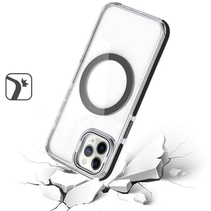 Apple iPhone 11 Pro Max Hybrid Clear Invisible Camera Bracket Stand [With Magsafe Magnetic Circle] Shockproof Color Frame