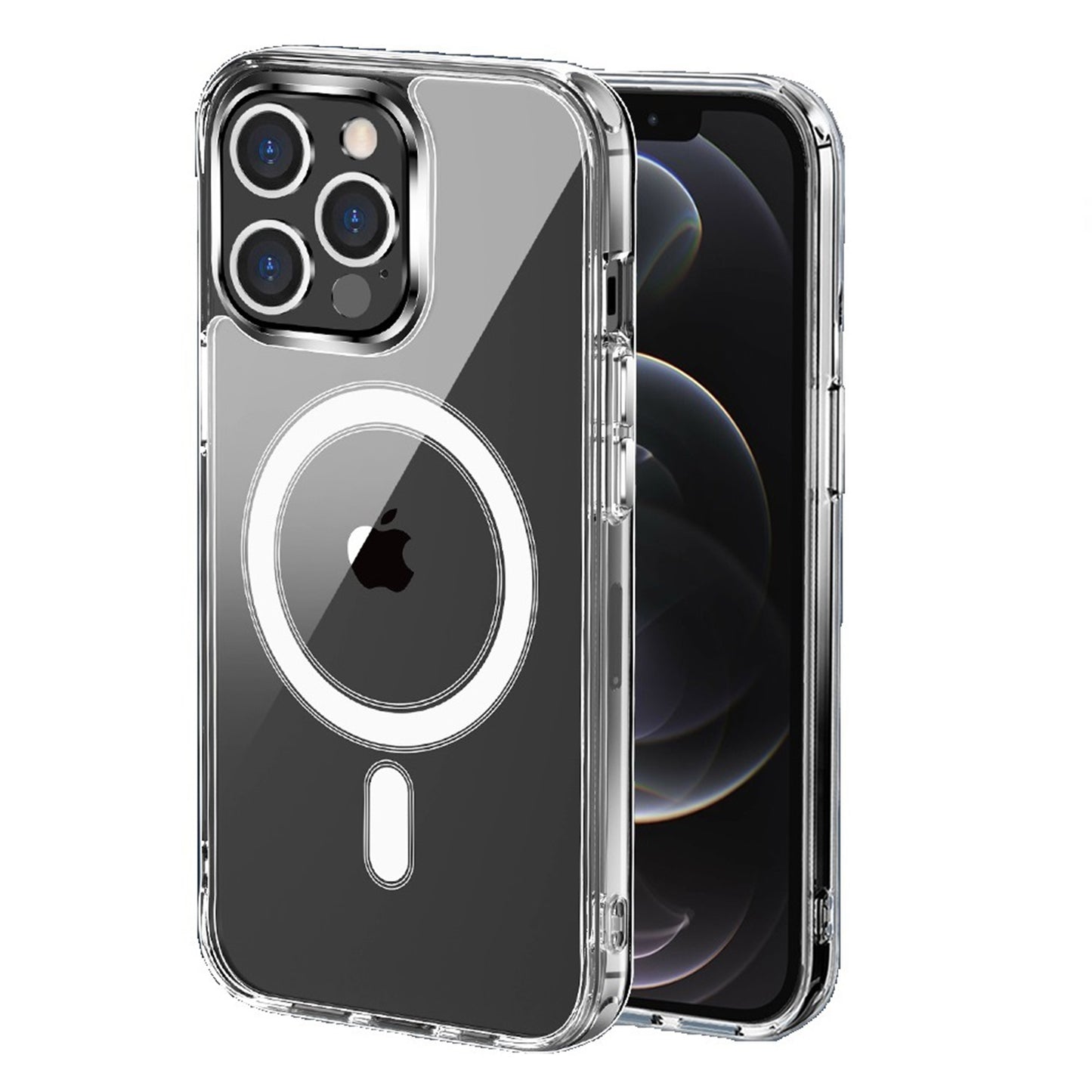 Apple iPhone 16 Pro (6.3") Premium Clear Hybrid Built-in Magnetic Compatible with MagSafe Slim Thick TPU Bumper