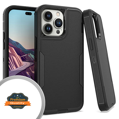 For Apple iPhone 16 (6.1") Tough Hybrid Shockproof Silicone Rubber TPU + Hard PC Heavy Duty Three Layer Armor Protection Case Cover