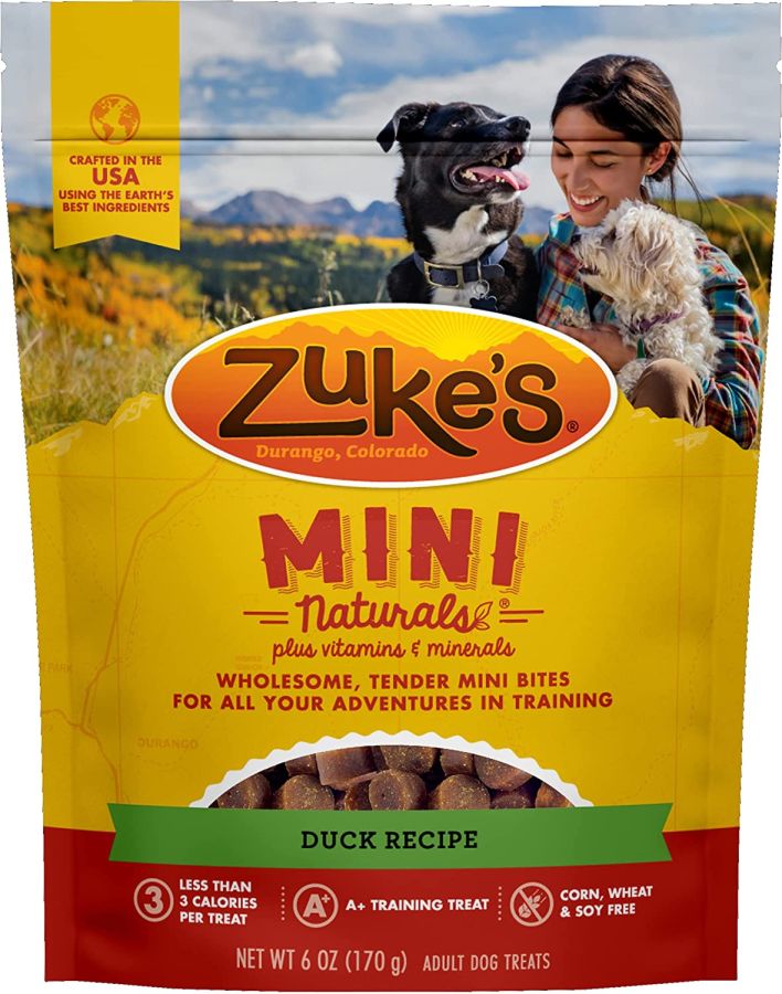 Zuke's Mini Naturals Moist Dog Treats - Delicious Duck Recipe [Treats Packaged] 6 oz