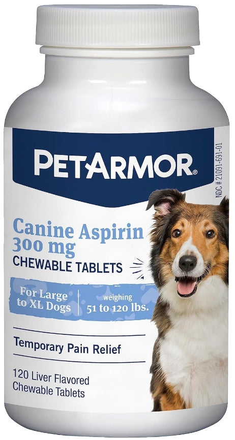 PetArmor Canine Asprin Chewable Tablets for Large Dogs [Dog Supplies for Dog] 120 count