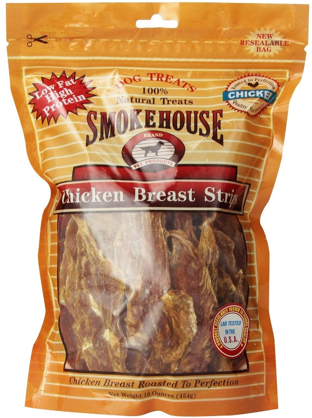 Smokehouse Chicken Breast Strips Dog Treats [Dog Supplies] 16 oz