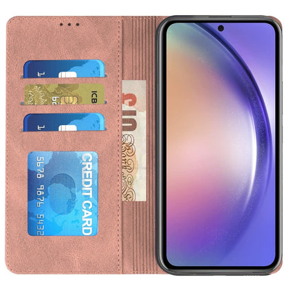 For Apple iPhone 16 Pro Max (6.9") Premium Wallet PU Vegan Leather ID Credit Card Slot Money Holder with Magnetic Closure Pouch Flip Case Cover Rose Gold